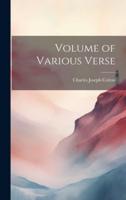 Volume of Various Verse