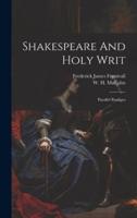 Shakespeare And Holy Writ