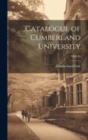 Catalogue of Cumberland University; 1868-69