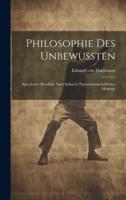 Philosophie Des Unbewussten