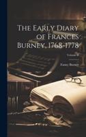 The Early Diary of Frances Burney, 1768-1778; Volume II