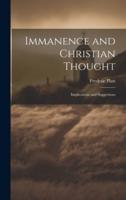 Immanence and Christian Thought