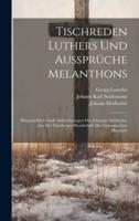 Tischreden Luthers Und Aussprüche Melanthons