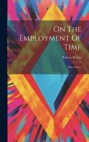 On The Employment Of Time
