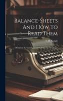 Balance-Sheets And How To Read Them