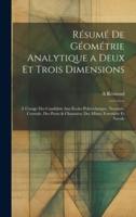 Résumé De Géométrie Analytique a Deux Et Trois Dimensions