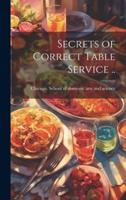 Secrets of Correct Table Service ..