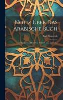 Notiz Über Das Arabische Buch