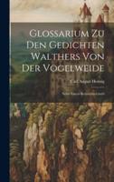 Glossarium Zu Den Gedichten Walthers Von Der Vogelweide