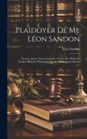 Plaidoyer De Me Léon Sandon