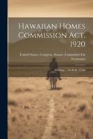 Hawaiian Homes Commission Act, 1920