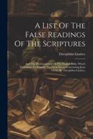 A List Of The False Readings Of The Scriptures