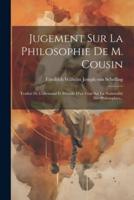 Jugement Sur La Philosophie De M. Cousin