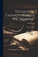 Di Giacomo Casanova E Delle Sue "Memorie"