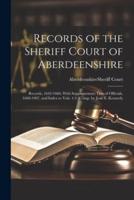 Records of the Sheriff Court of Aberdeenshire
