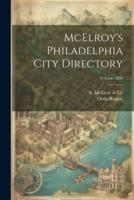 McElroy's Philadelphia City Directory; Volume 1850