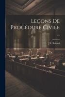 Leçons De Procédure Civile ...