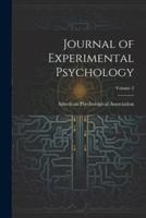 Journal of Experimental Psychology; Volume 2
