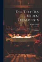 Der Text Des Neuen Testaments