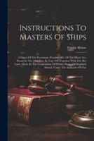 Instructions To Masters Of Ships