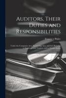 Auditors, Their Duties and Responsibilities [Electronic Resource]