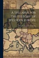 A Syllabus for the History of Western Europe