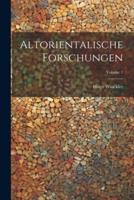 Altorientalische Forschungen; Volume 1