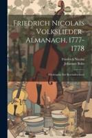 Friedrich Nicolais Volkslieder-Almanach, 1777-1778