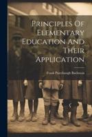 Principles Of Elementary Education And Their Application