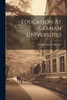 Education At German Universities