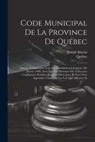 Code Municipal De La Province De Québec