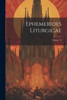 Ephemerides Liturgicae; Volume 75