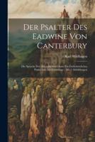 Der Psalter Des Eadwine Von Canterbury