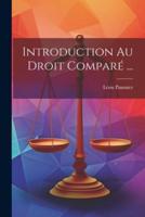 Introduction Au Droit Comparé ...