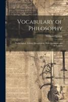 Vocabulary of Philosophy