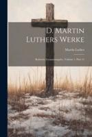 D. Martin Luthers Werke