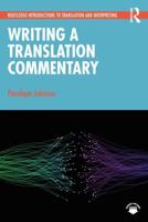 Writing a Translation Commentary