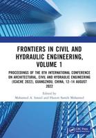 Frontiers in Civil and Hydraulic Engineering Volume 1