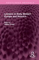 Lawyers in Early Modern Europe and America