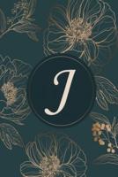 J: Initial Monogram Notebook, Monogram Journal, Initial Notepad, 100 Pages