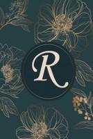 R: Initial Monogram Notebook, Monogram Journal, Initial Notepad, 100 Pages