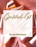 Gratitude List - Blank Notebook - Write It Down - Pastel Rose Pink Gold Abstract Modern Contemporary Unique Luxury Fun