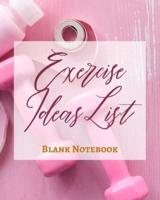 Exercise Ideas List - Blank Notebook - Write It Down - Pastel Rose Gold Pink - Abstract Modern Contemporary Unique Art