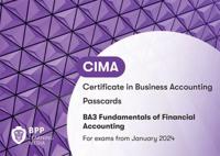 CIMA BA3 Fundamentals of Financial Accounting. Passcards