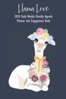 Llama Love 2020 Daily Weekly Monthly Agenda Planner and Engagement Book