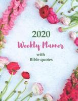 2020 Weekly Planner With Bible Quotes One Week Per Page