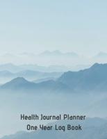 Mountains Health Journal Planner One Year Log Book