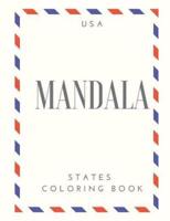 USA Mandala States Coloring Book