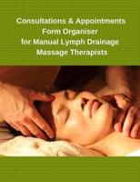 Consultations & Appointments Form Organiser for Manual Lymph Drainage Massage Therapists