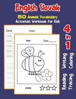 English Slovak 50 Animals Vocabulary Activities Workbook for Kids
